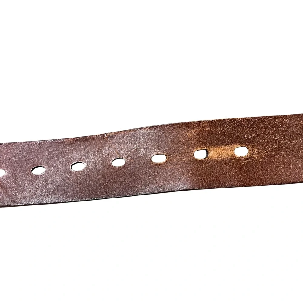 Fossil‎ Mens Brown Textured Genuine Leather Belt Size 32 MB663520132